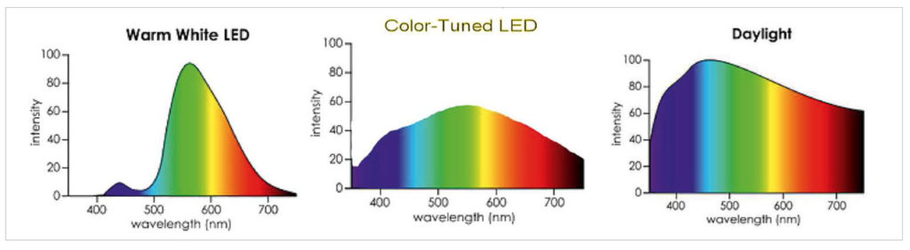 LED lighting fixtures spectrum