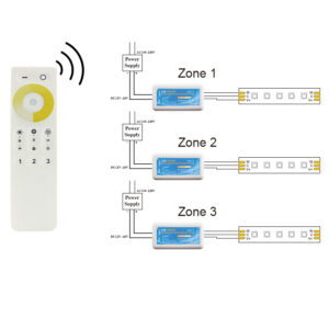 Dual Color Controller and Remoter 3 Zones