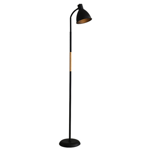 Black Floor Lamp with E27 Socket for Study Bedside Bedroom Lighting ILED-FR12